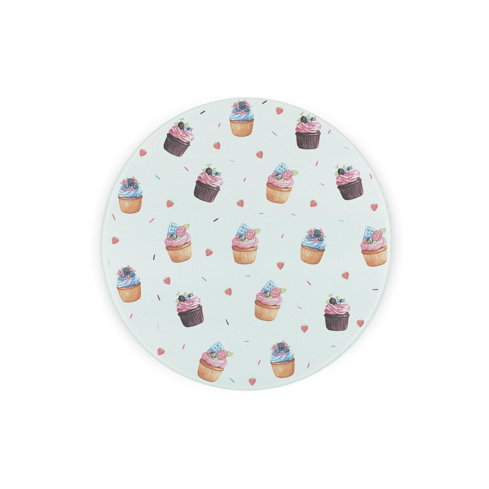 Indulgent Cupcakes Round Trivet - Small Circular Textured Worktop Protector