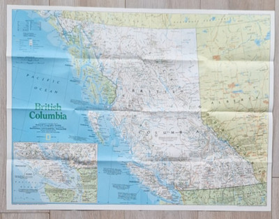 National Geographic Map - The Making of Canada: British Columbia (Apr, 1992).