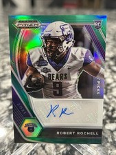 2021 Panini Prizm Draft Picks Autographs Robert Rochell #DPA-RRO Green Prizm