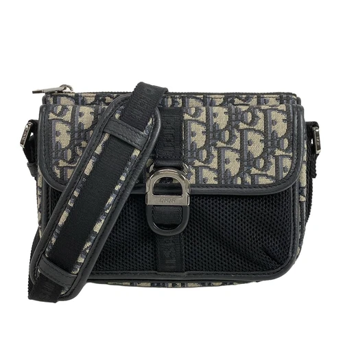 Auth DIOR/ChristianDior 8 mini sac à bandoulière messager oblique mini gris clair