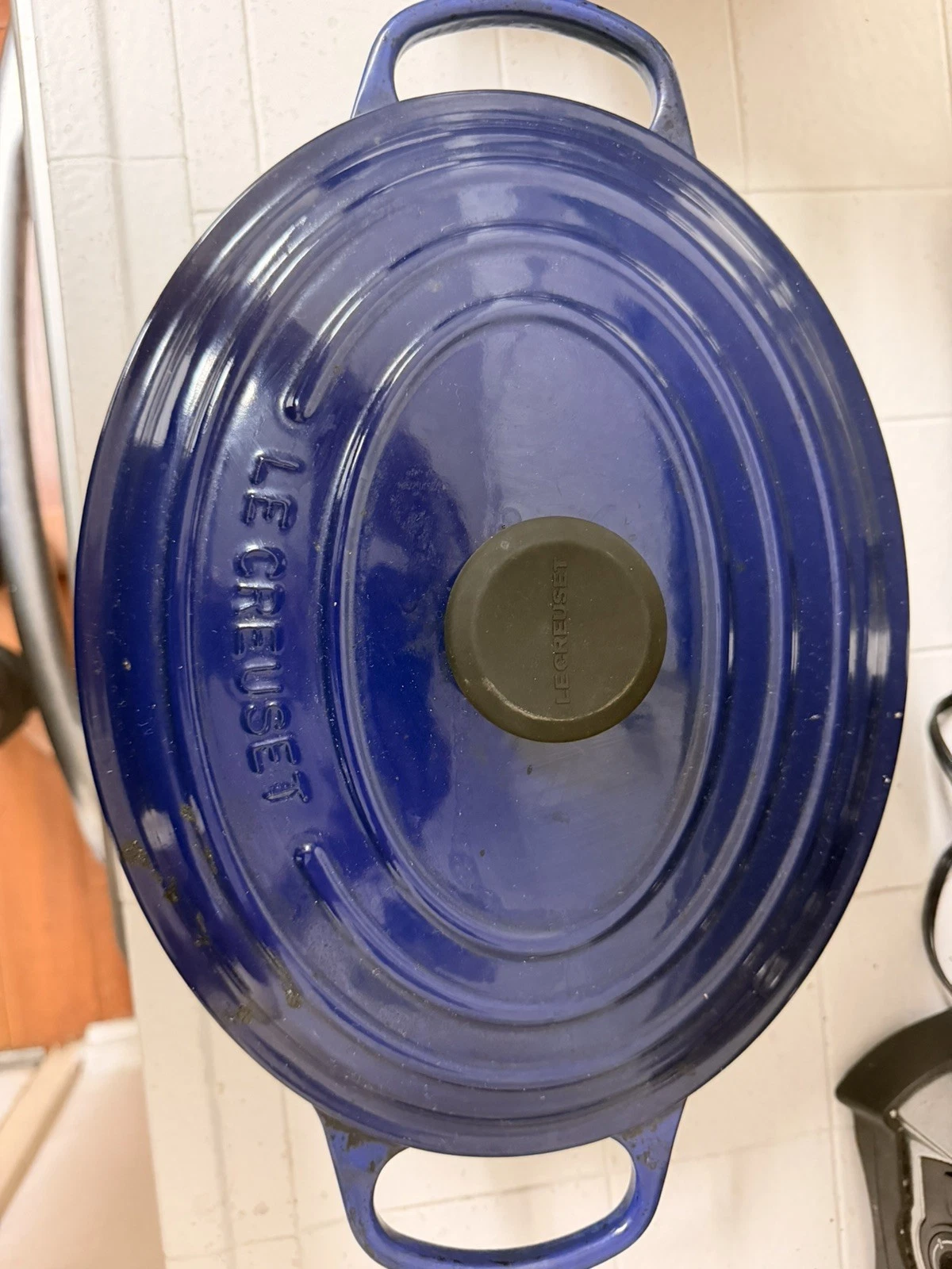 Le Creuset Cast Iron 31 Oval Dutch Oven with Lid Blue 6-3/4 Qt.