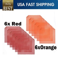 18 x 18 Inch Safety Flags Oversize Grommet Warning Flag Mesh Red  Orange USA