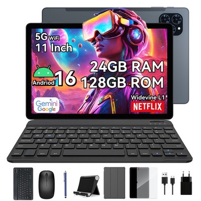 TABWEE T90 Tablet 11 Zoll Android16 24GB+128GB WiFi 8000mAh Gemini AI GPS 8-Core