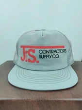 Vintage USA MADE J&S Contractor Supply Trucker Hat Snapback Cap NOS NWOT