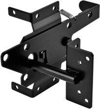 Heavy Duty Self-Locking Gate Latch -Black Finishing Post Mount Steel A  
