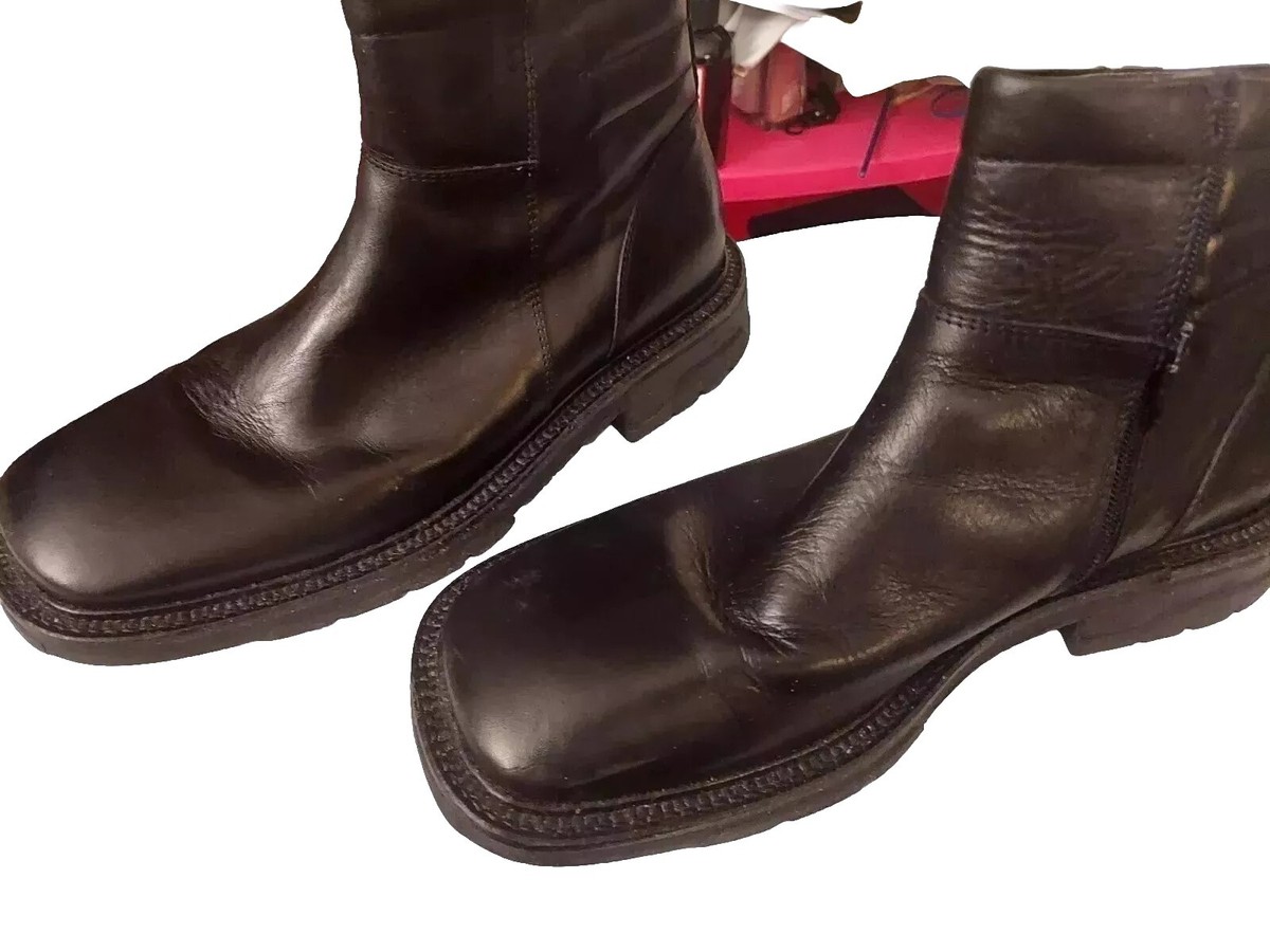 Kenneth Cole Classic Rock Boots Black Mens 8 Italy Made Biker Motorcycle Buckles Kenneth Cole Men main image 3