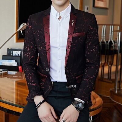 Mens Print Suit Jacket Luxury Evening Party Suit Coat Dress Formal Jacket Blazer | eBay Mens Print Suit Jacket Luxury Evening Party Suit Coat Dress Formal Jacket Blazer | eBay