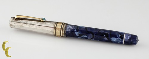 Stylo Roller Omas Ogiva Celluloid Prestige - Modèle MX47, Bleu, Italien