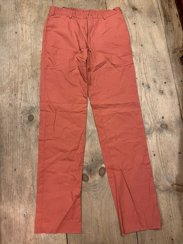 Bills Khakis NEW Cotton Nantucket Red Plain Front SZ 35 Unfinished Hem $125 - Picture 2 of 12