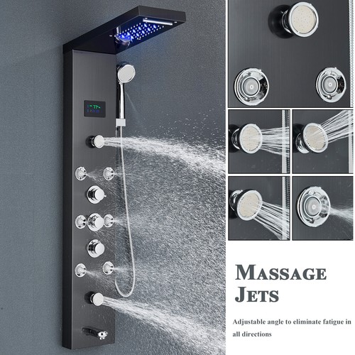 Pannello colonna doccia idromassaggio inox pioggia cascate led soffione doccia - Foto 103 di 250