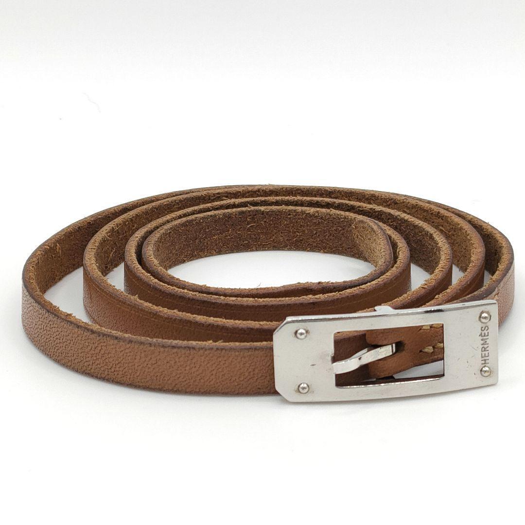 Hermes Kelly Ardion Leather Bracelet with H Engraving Made in Japan