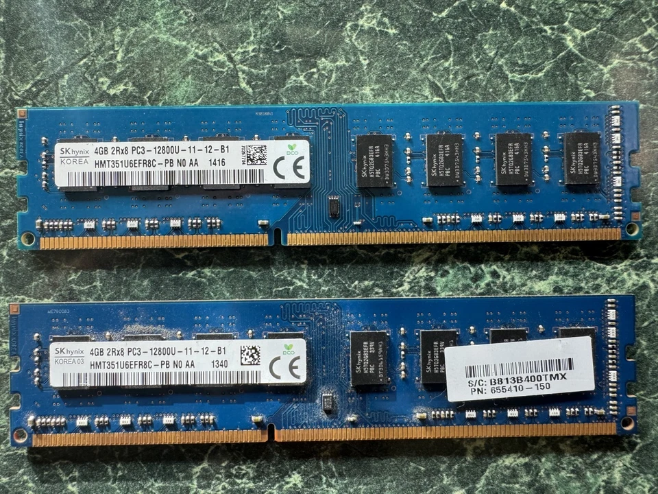 Lote de 12 tarjetas de memoria de escritorio mixtas de 4 GB y 8 GB DDR4 y DDR3 ¡¡Funcionan muy bien!!! Foto 3 de 4