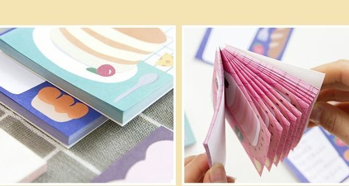 Lot 8 Korean Stationery Food Dessert Cake Egg Notepad Cute Kawaii Memo Pad Notes - Picture 3 of 8