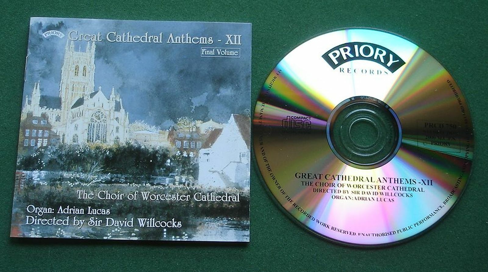Great Cathedral Anthems XII Choir Of Worcester Cathedral Sir David Willcocks CD