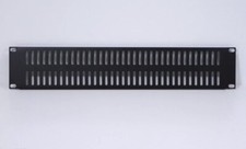 Snap AV/ Strong Vented Blank Panel SR-VENT-2U For Middle Atlantic/ Forge Black