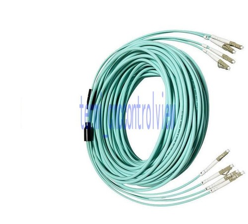 50m LC-LC MM 4 Strand Armored 10G OM3 Fiber Cable Fiber Optic Jumper Patch Cord - Afbeelding 6 van 8