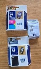 Genuine 1 HP 57 Tri-Color Inkjet  2 - 56 Black Ink Print Cartridge Expired