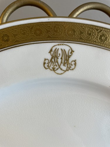 Antique Minton Davis Collamore Gold Medallion Encrusted Plate 10” C. 1895-1900 - Picture 3 of 13