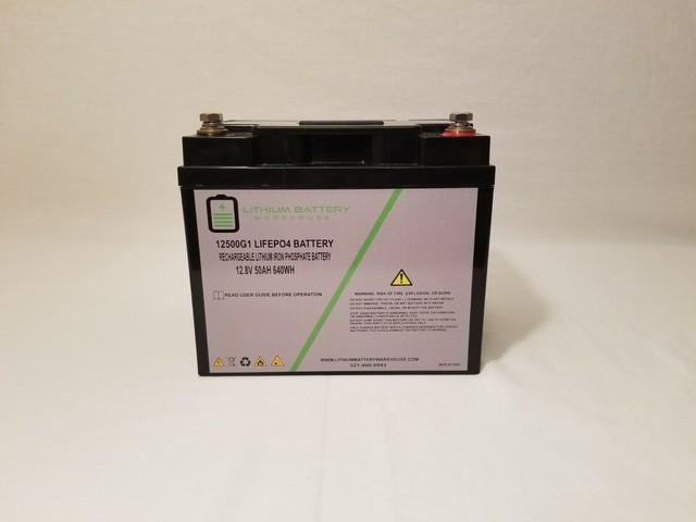 12V Lithium Battery 50Ah LiFePO4 Solar RV Boat Deep Cycle ...