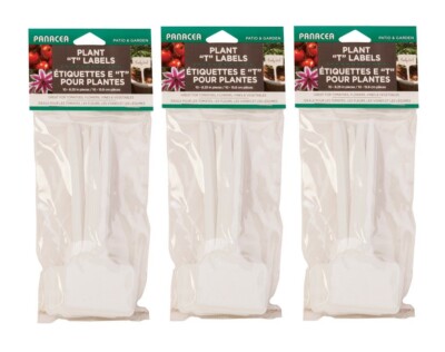 3 ~ Panacea 6'' L X 2.25'' X 1.5'' White Easy To Write On Plastic Plant Label 10 PK
