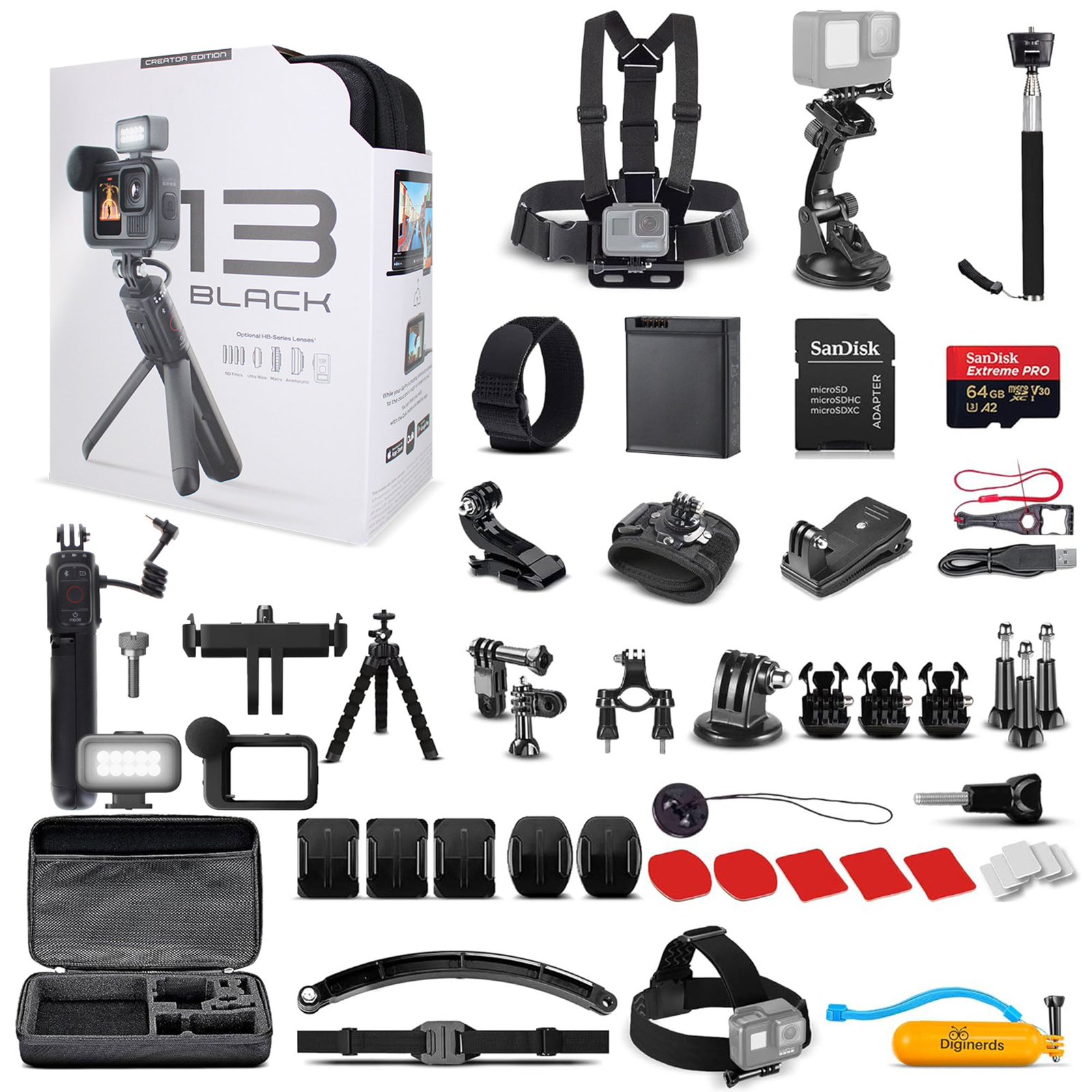 GoPro HERO13 Black Creator Edition Action Camera w/ Volta Kit Bundle-image
