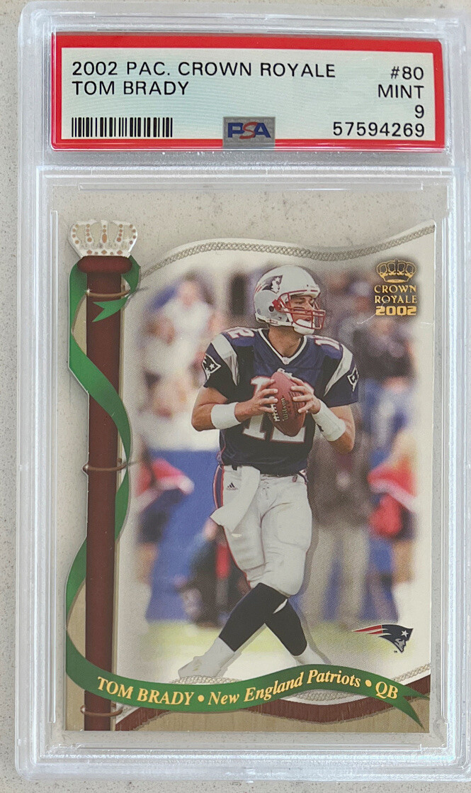 2002 Pacific Crown Royale Tom Brady #80 PSA 9 MINT, (B193)