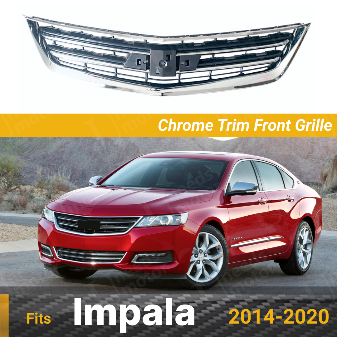 Fits Chevrolet Impala 2014-2020 Chrome Trim Front Upper Grill