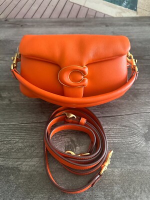 Tabby Mini Orange Pillow Tabby Coach Yellow COACH Shoulder Bags