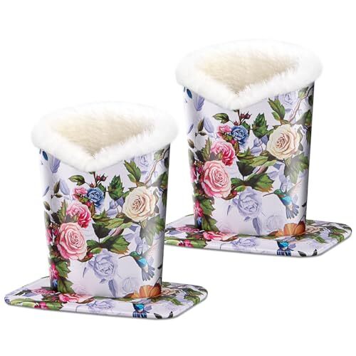 Pack of 2 Plush Lined Eyeglass Holder Stands with Protective Glasses Case