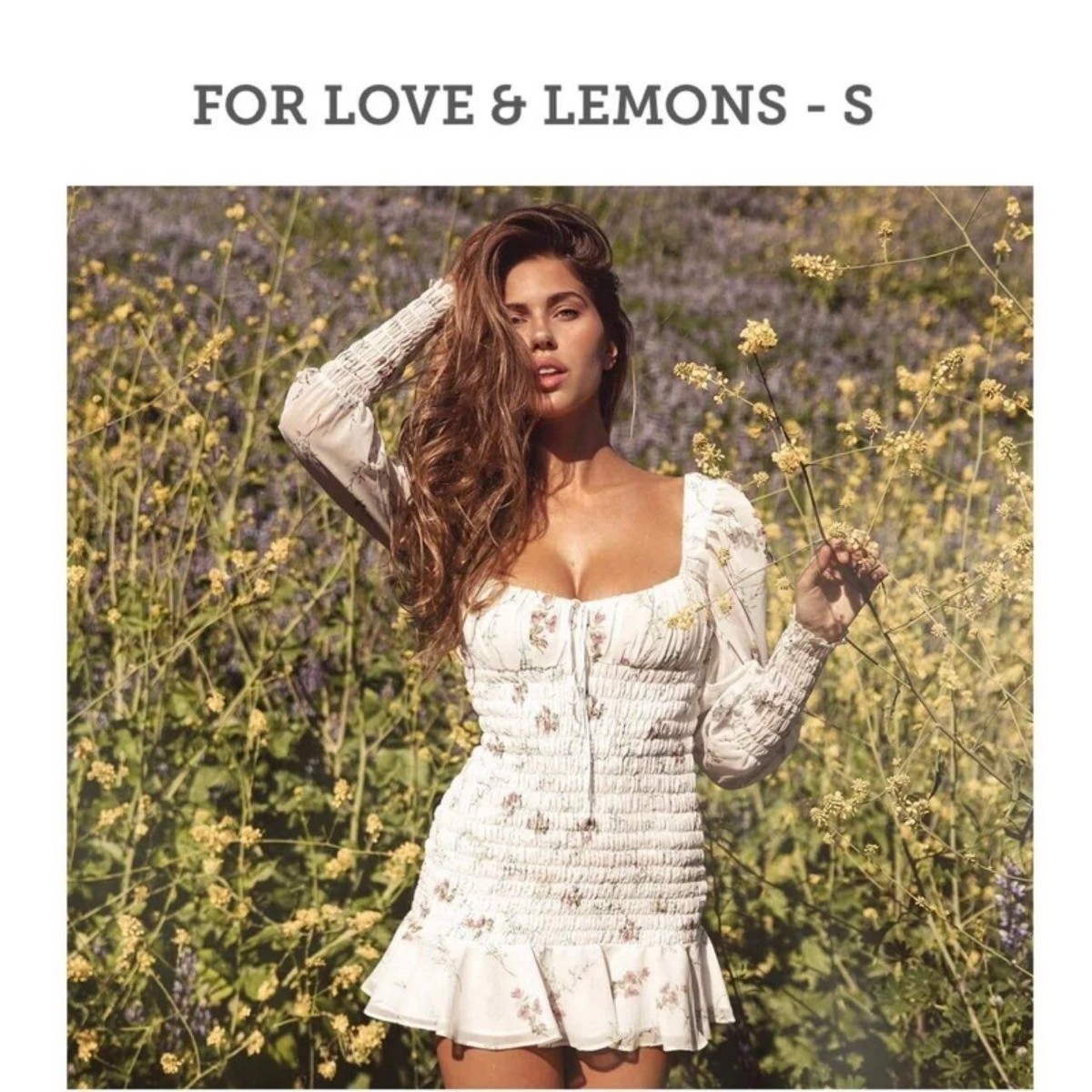 for love & lemons dixon mini dress For Love & Lemons Dixon Mini Dress Ivory Floral