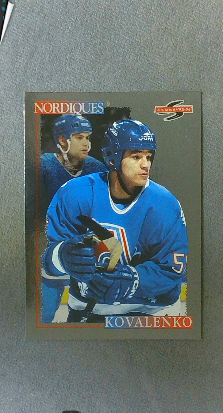 1995-96 Score Black Ice #253 Andrei Kovalenko Nordiques