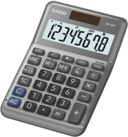 Casio Tischrechner MS-80F, 8-Stellig, Steuerberechnung, Quadratwurzel, Aluminium