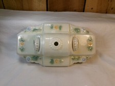 Vintage Porcelain Ceramic Light Fixture ~ Floral Pattern