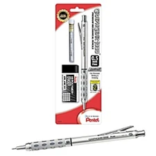 Pentel GraphGear 1000 Automatic Drafting Pencil And Eraser Set, 0.5 mm, Black