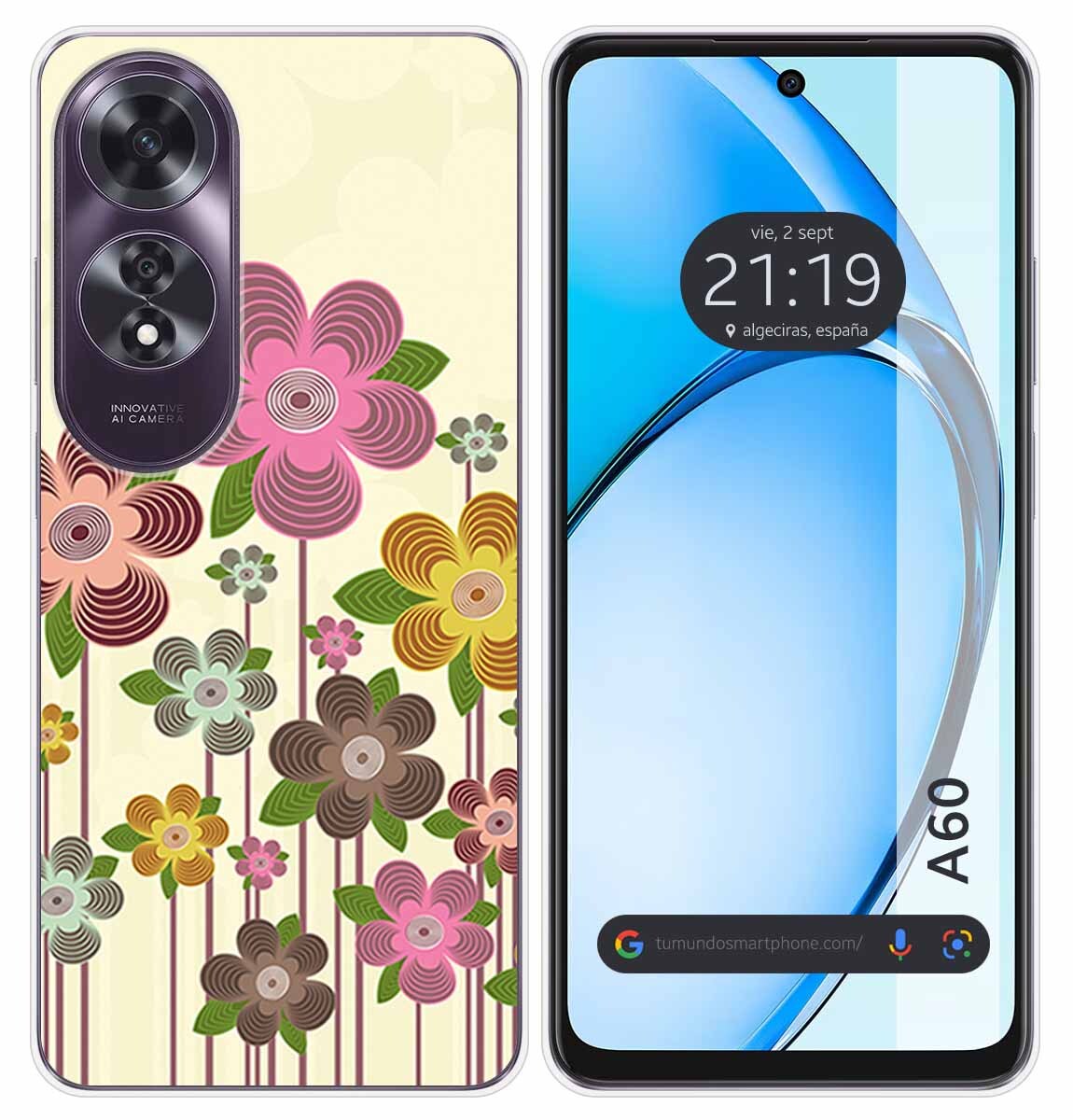 Cover Silicone per Oppo A60 4G Disegno Primavera IN Fiore Disegni