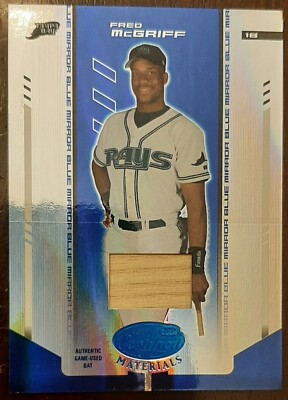 2004 LEAF CERTIFIED MATERIALS MIRROR BAT BLUE #63 FRED MCGRIFF  26/50 HOF GU'd