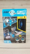 Neon Pop 'N Lock Blue Street Rollers LED Wheels Adjustable Straps