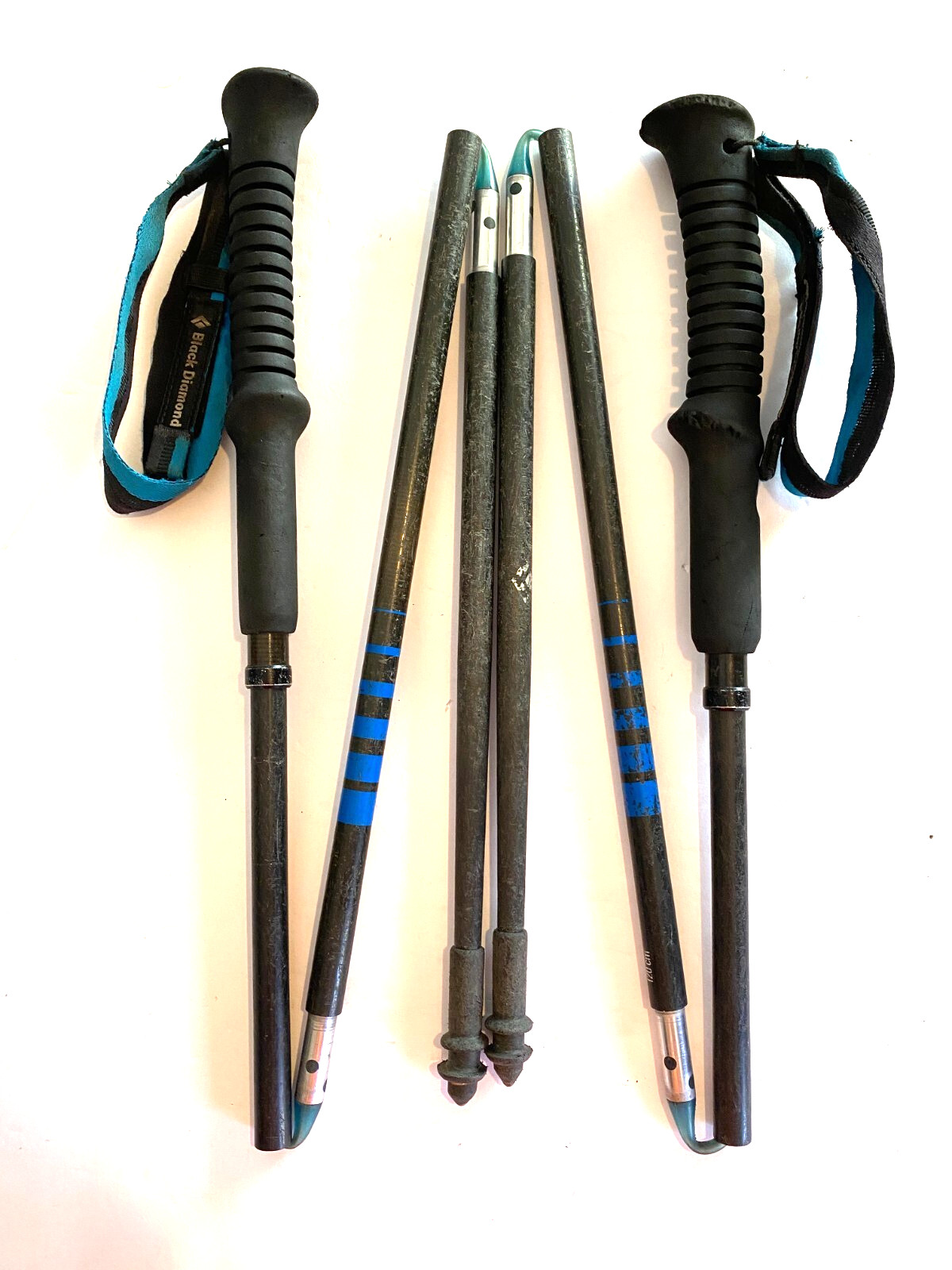 Bastones de trekking plegables Black Diamond Distance carbono Z longitud fija 120 cm gris