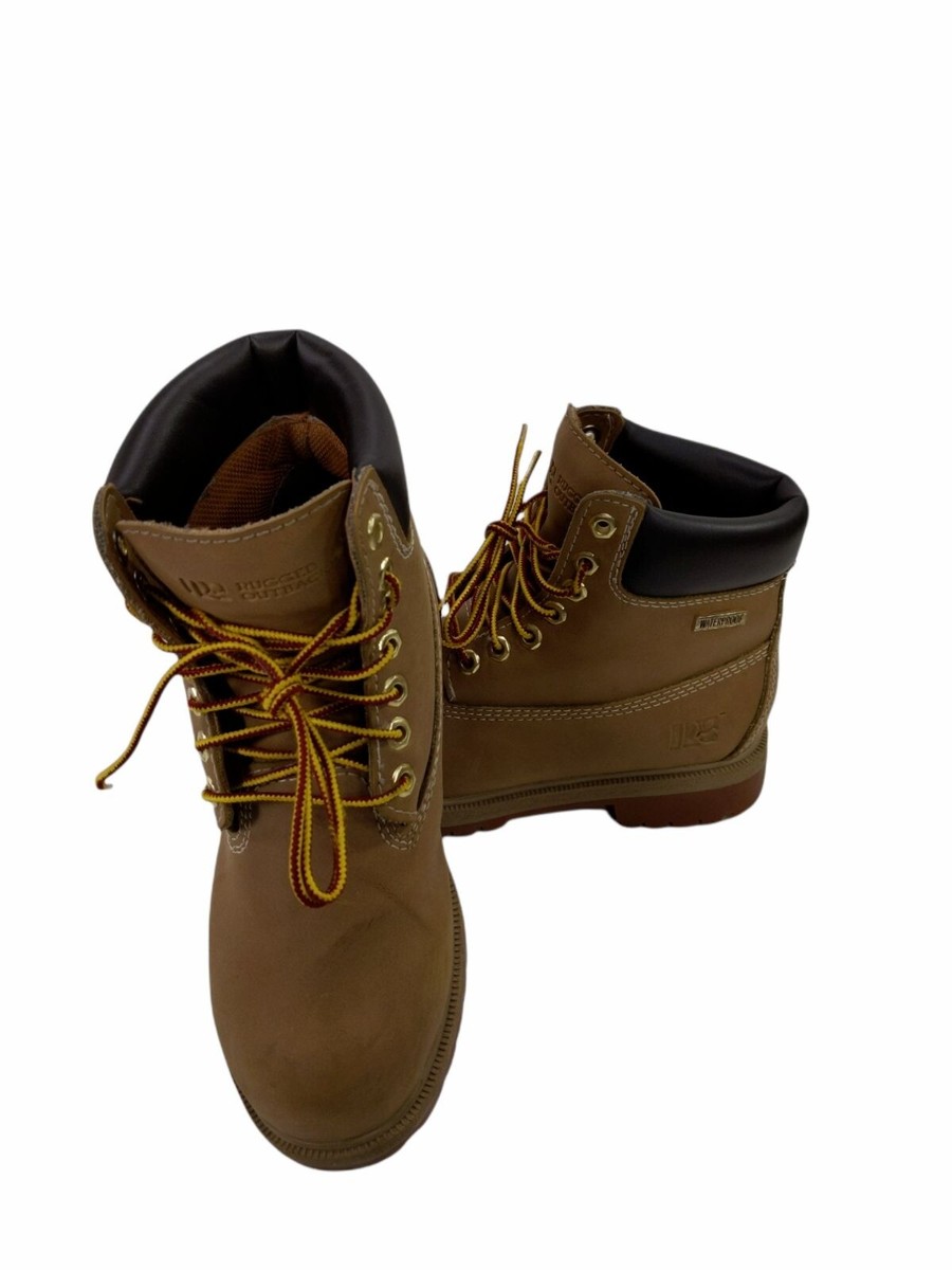Rugged Outback Mens Tan Waterproof Skid Resistant Mid-Calf 