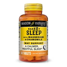 Mason Natural Eazzzy Sleep w/ Magnesium & Chamomile - Natural Sleep Aid, 60 Tabs