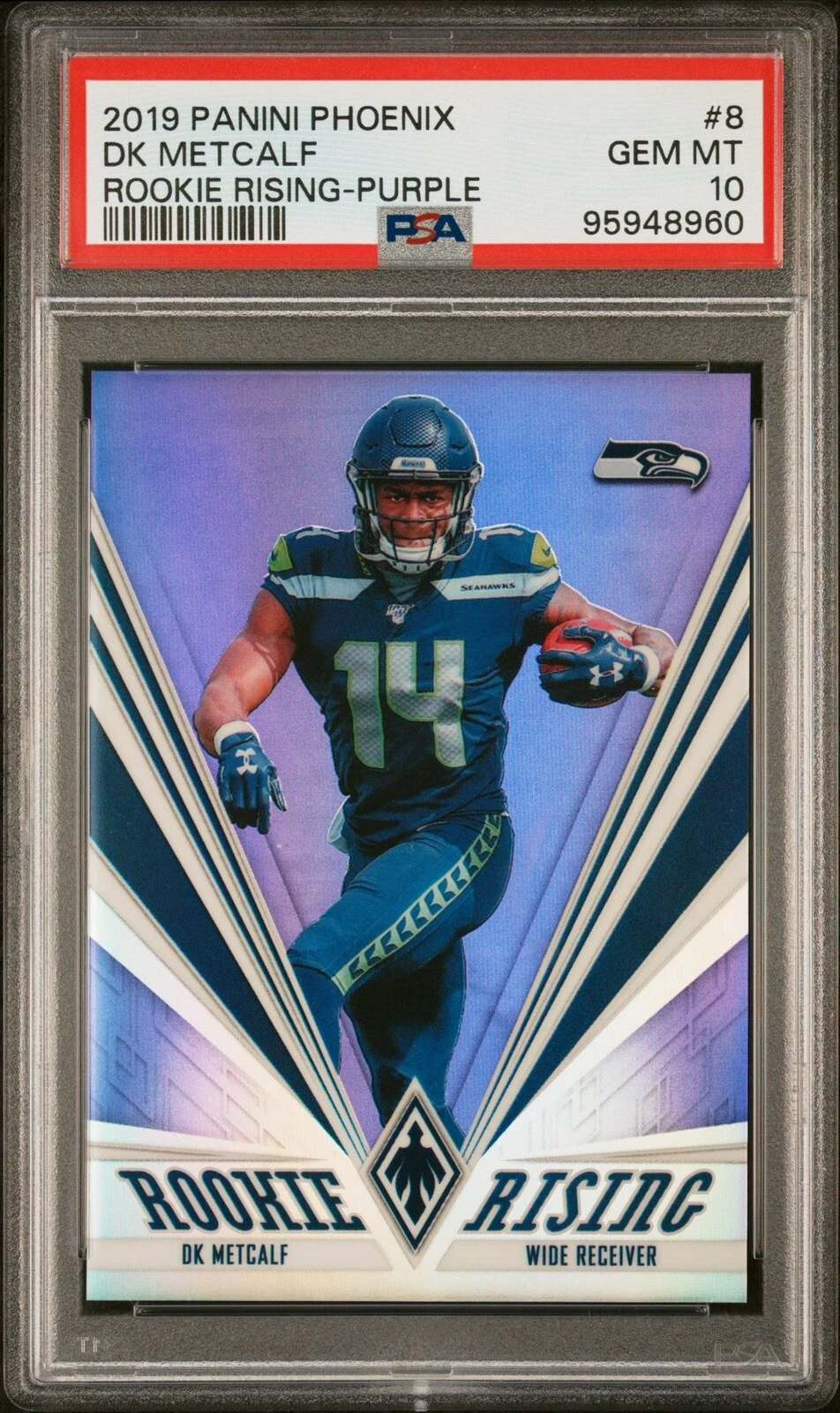 DK Metcalf Panini Phoenix Rookie Rising #8 Purple