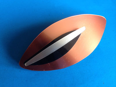 Broche Vintage Moderniste En Lucite/Galalithe Par EVEIL - Bijou Rétro Design - Occasion Bon état
