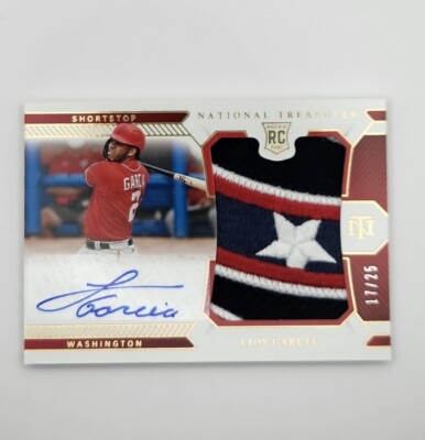2021 Panini National Treasures Luis Garcia Rookie 4 Color patch Autograph /25