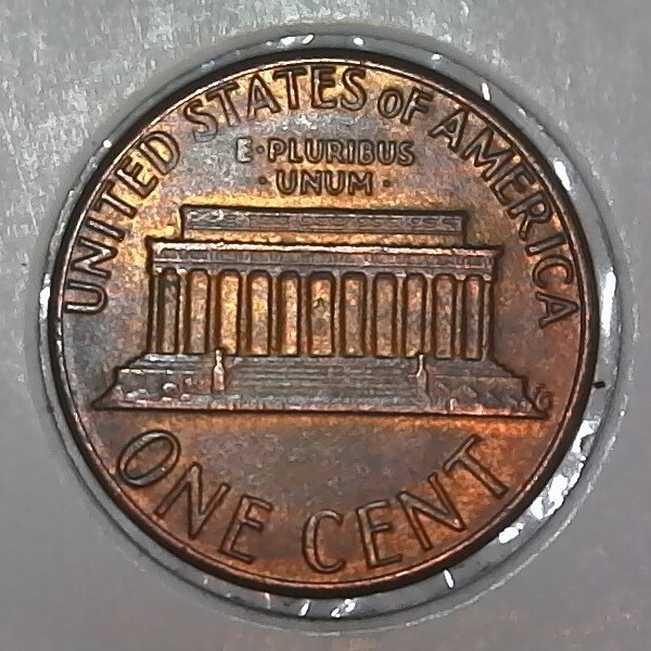 1983-P Philadelphia Lincoln Memorial Penny/Cent Die Crack Error/Variety
