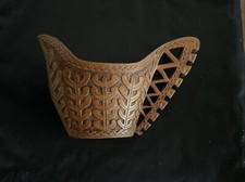 Antique Wood Folk Art Mug