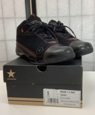 CONVERSE DWAYNE WADE 1.3 MID BLACK RED 2Z401 SZ 5Y