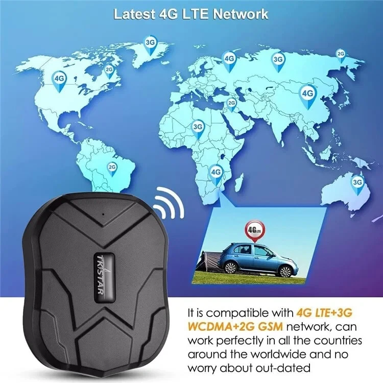 GPS TKSTAR TK905 Tracking Tag Voiture Locator aimant Magnétique Tracker SIM 4G - Photo 3/4