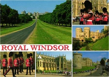 Royal Windsor - Guards Castle Beefeaters Postcard Unposted Salmon Cameracolour
