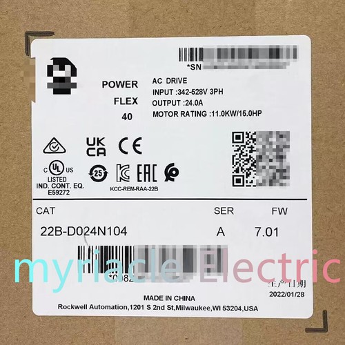 1 pieza nuevo sellado de fábrica 22B-D024N104 PowerFlex 40 11 kW 15 HP AC Drive 22BD024N104 - Imagen 1 de 3