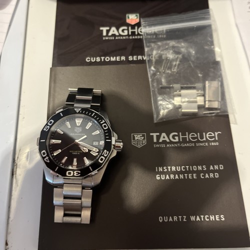 TAG Heuer Aquaracer Men's Black Watch - WAY111A.BA0928, 300 m New Battery - Picture 11 of 21